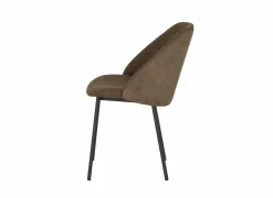 Stoel Soda 54,50x60x82cm - stof - chocolade & nougat