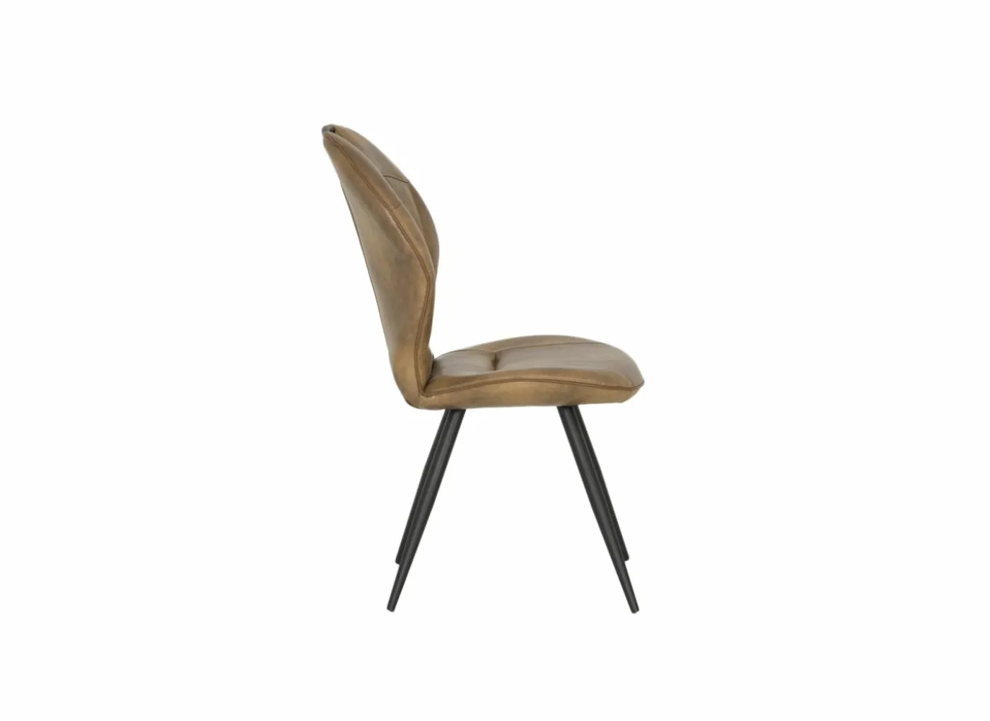 Stoel ST1910 53x66x93.5cm - lederlook - cognac