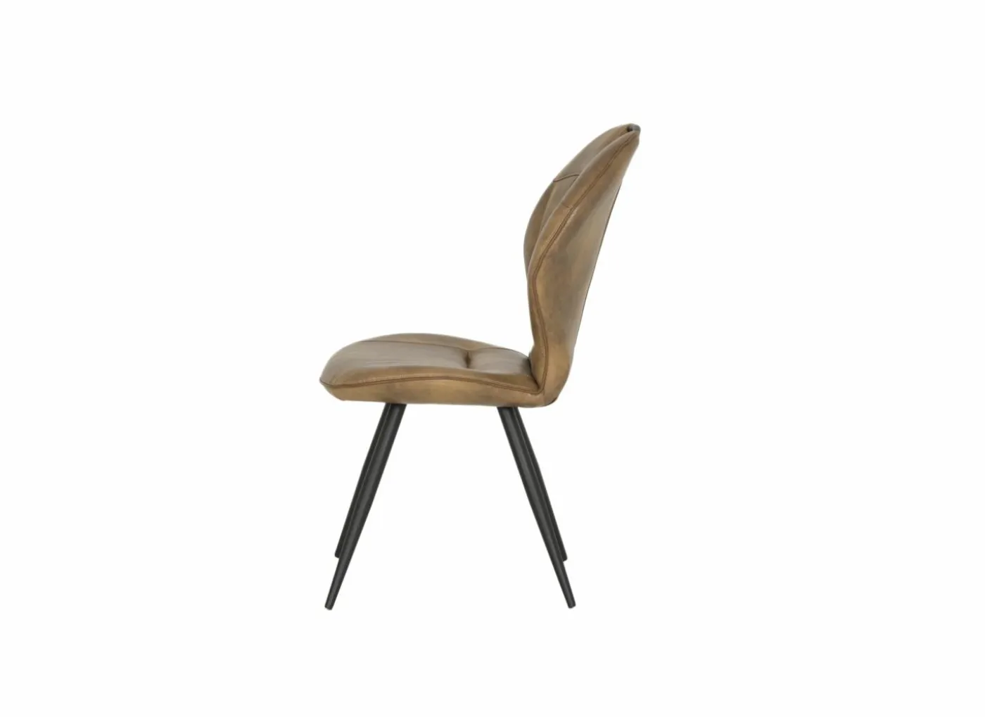 Stoel ST1910 53x66x93.5cm - lederlook - cognac