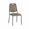 Stoel Sunny lederlook taupe grijs