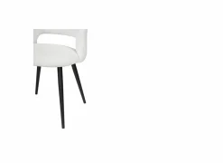 Stoel Vega 55x54x81cm - stof - wit