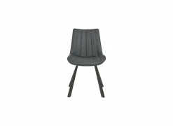 Stoel 50x63x87cm - lederlook - antraciet