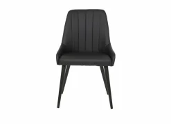 Stoel 52,5x60x86cm - lederlook - zwart