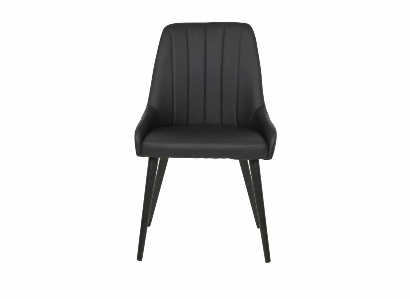 Stoel 52,5x60x86cm - lederlook - zwart