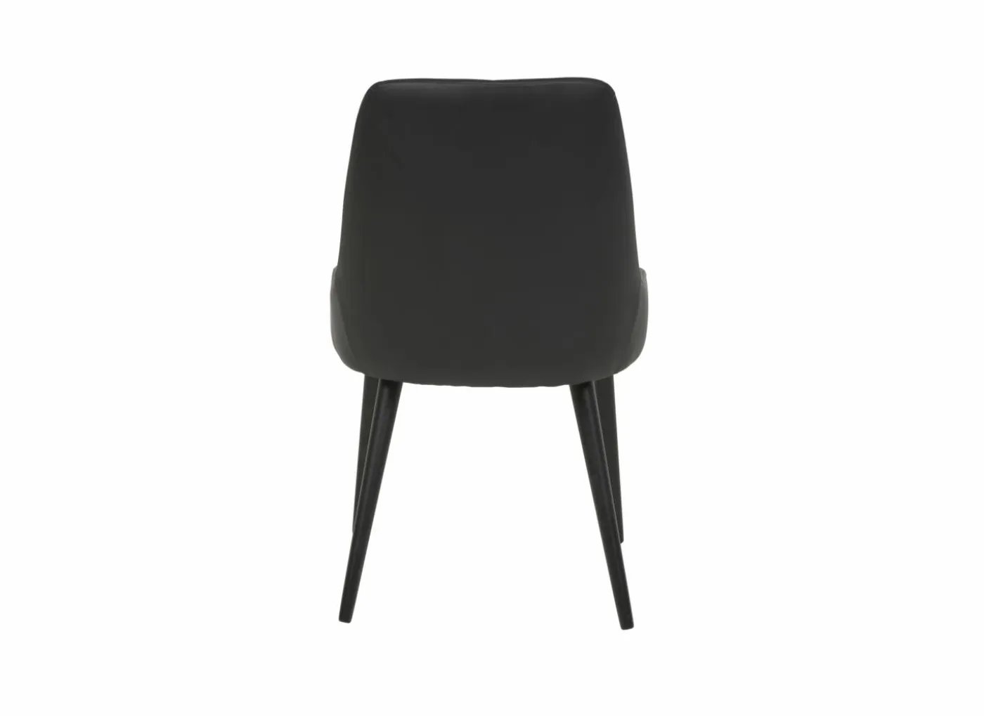 Stoel 52,5x60x86cm - lederlook - zwart