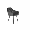 Stoel 58x60x82cm - polyestervezel - grijs