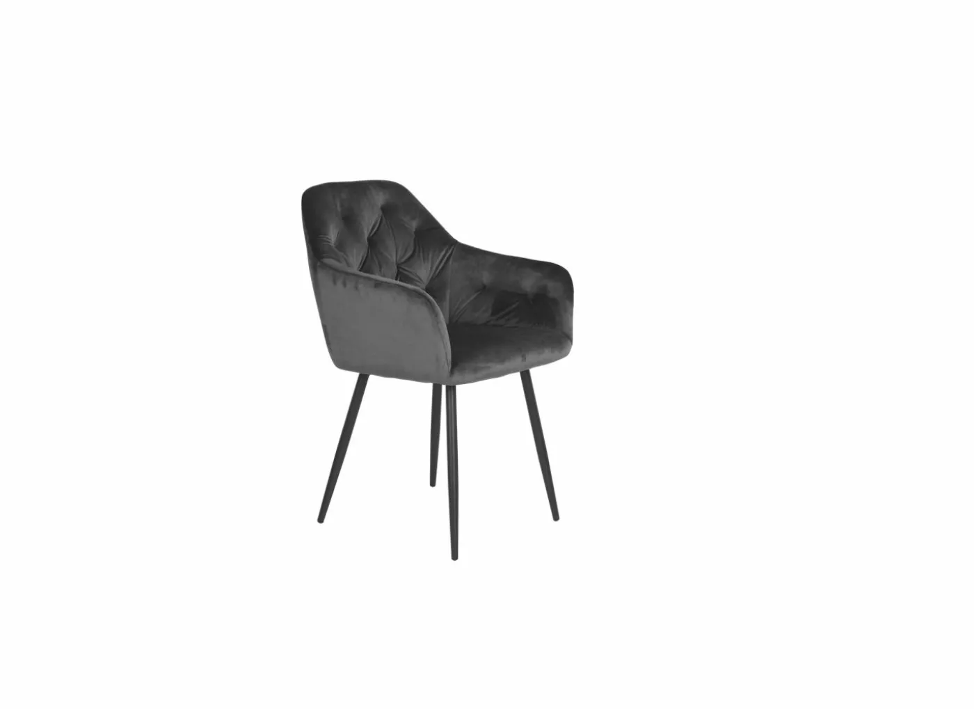 Stoel 58x60x82cm - polyestervezel - grijs
