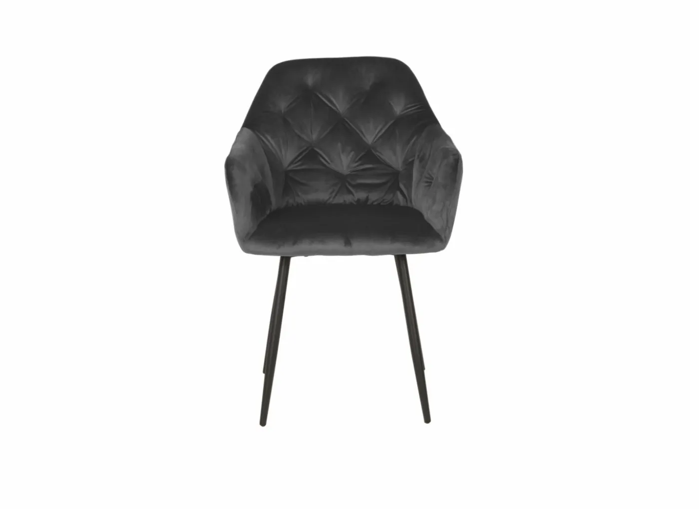 Stoel 58x60x82cm - polyestervezel - grijs