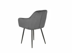 Stoel 58x60x82cm - polyestervezel - grijs