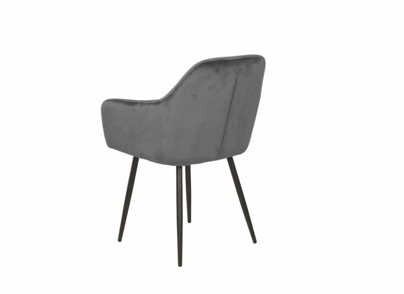 Stoel 58x60x82cm - polyestervezel - grijs