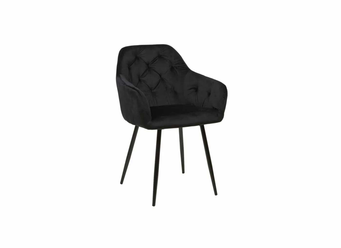 Stoel 58x60x82cm - polyestervezel - zwart