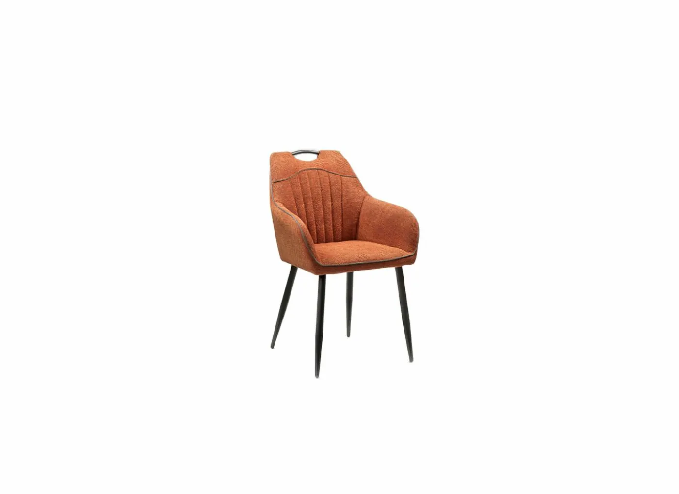 Stoel 58x55x90cm - stof - koper