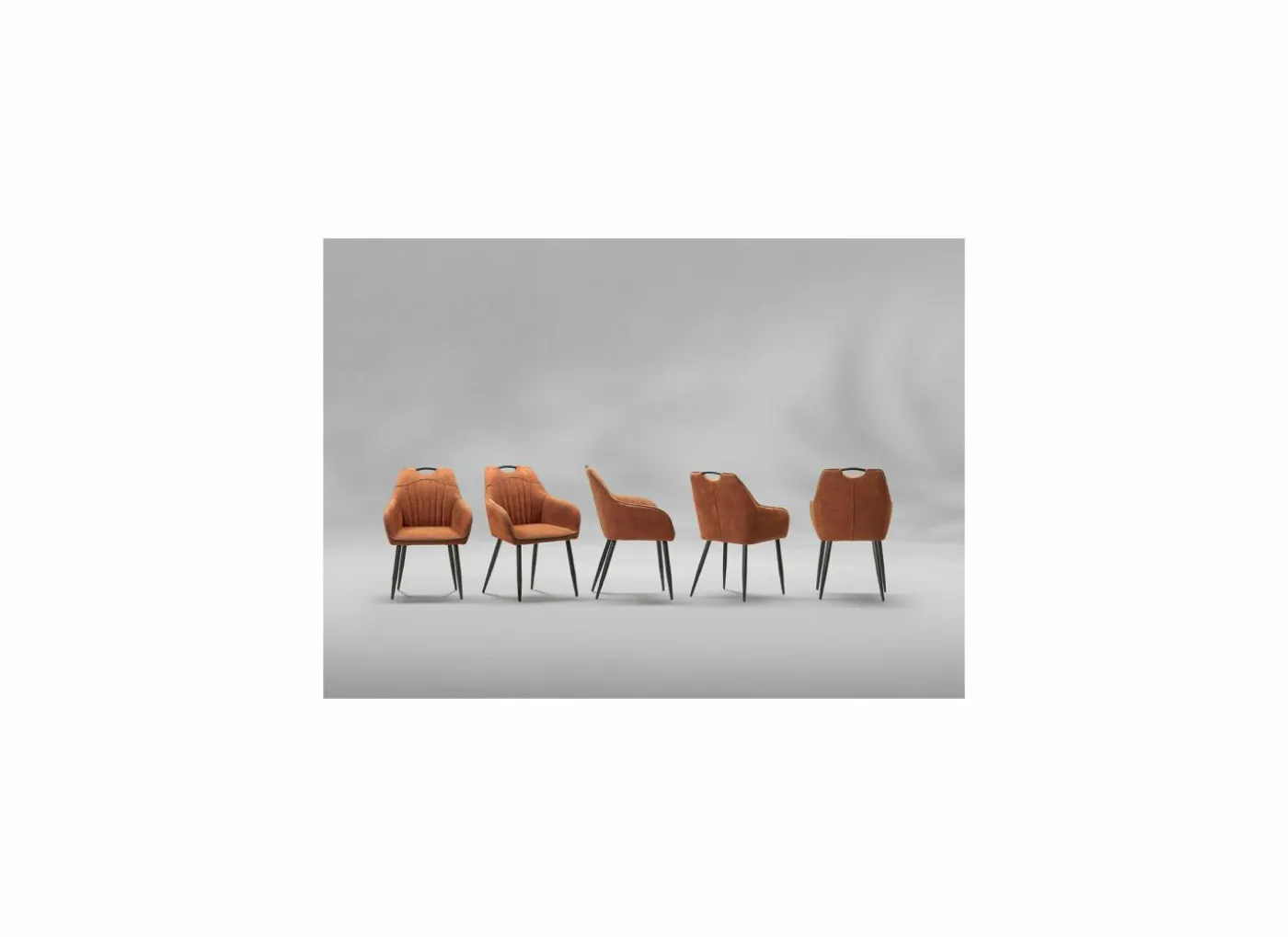 Stoel 58x55x90cm - stof - koper