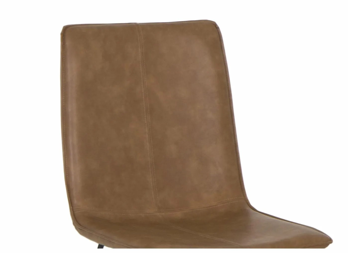Stoel Zigzag 46x60x90cm - lederlook - cognac