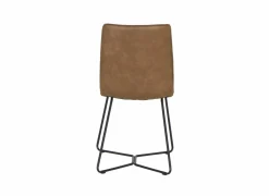 Stoel Zigzag 46x60x90cm - lederlook - cognac