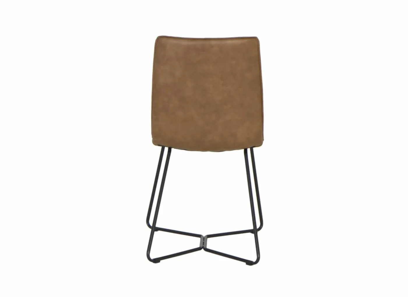 Stoel Zigzag 46x60x90cm - lederlook - cognac