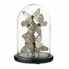 Stolp Vlinder H26cm - glas - zwart & transparant