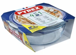 Stoofpot Pyrex 4 in 1 33x27x11cm - borosilicaatglas - transparant