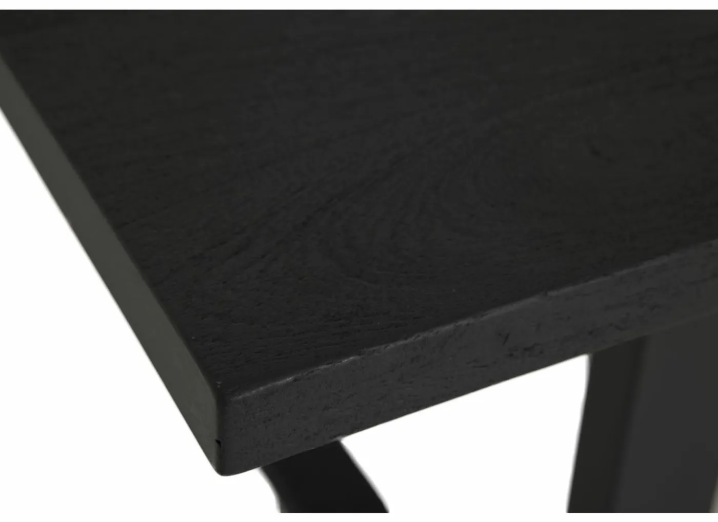 Tafel Aquilano 240x110cm - acacia massief & metaal - zwart