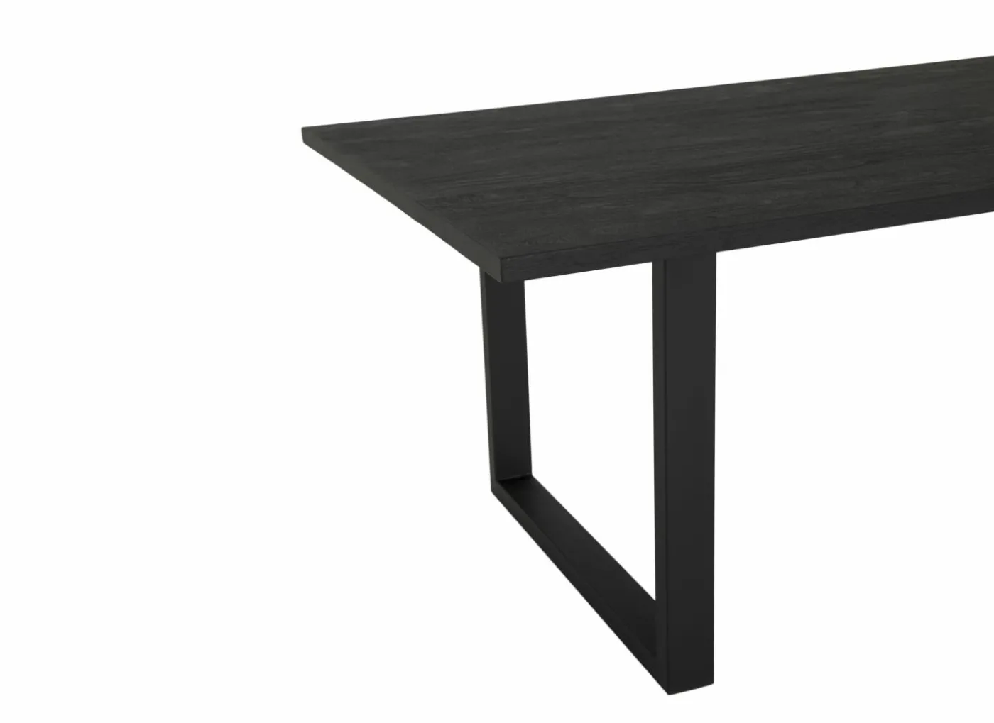 Tafel Aquilano 240x110cm - acacia massief & metaal - zwart