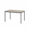 Tafel Basic 80x60cm - decor & metaal - antraciet & eik natuur