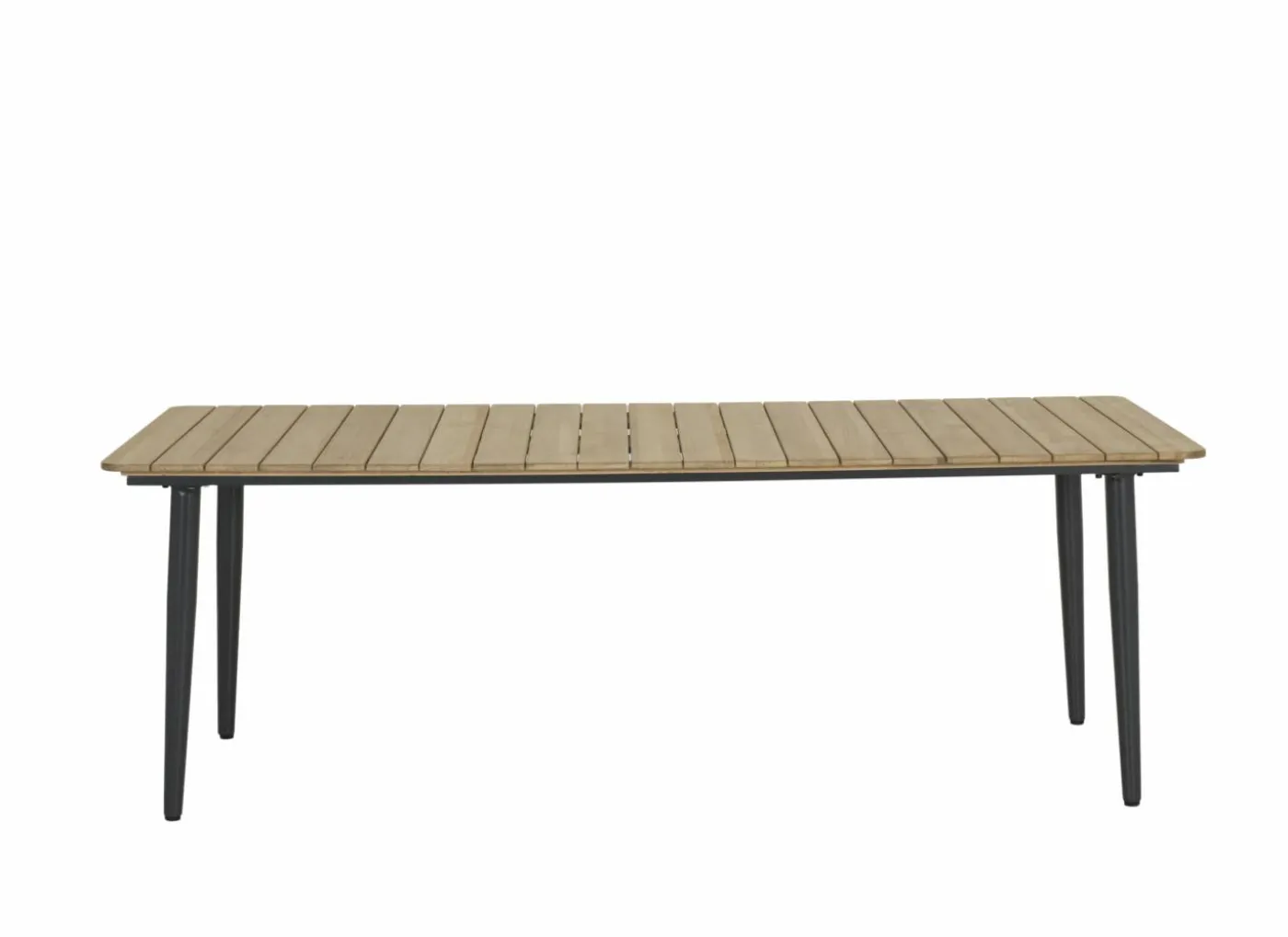 Tafel Brisk 220x100cm - teak massief & aluminium - naturel