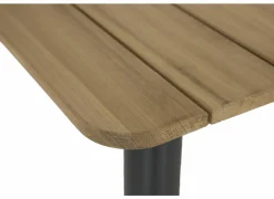 Tafel Brisk 80x80cm - teak massief & aluminium - naturel