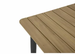 Tafel Brisk 80x80cm - teak massief & aluminium - naturel