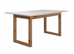 Tafel Denver 160/200x90cm - decor - wit & artisanale eik