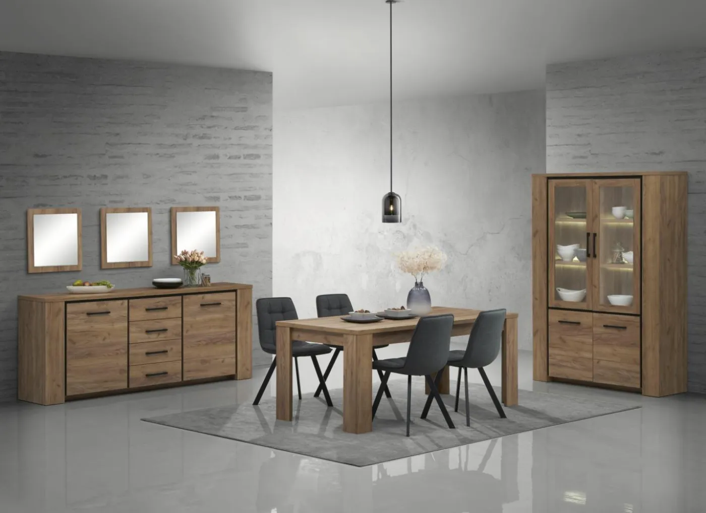 Tafel Elio 170x90cm - melamine - French oak