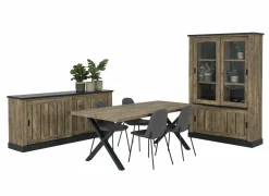 Tafel Estrella 220x95cm - meubelplaat - industrial oak