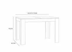 Tafel Killarney 120/147/175x85x78cm - decor - mauvella oak