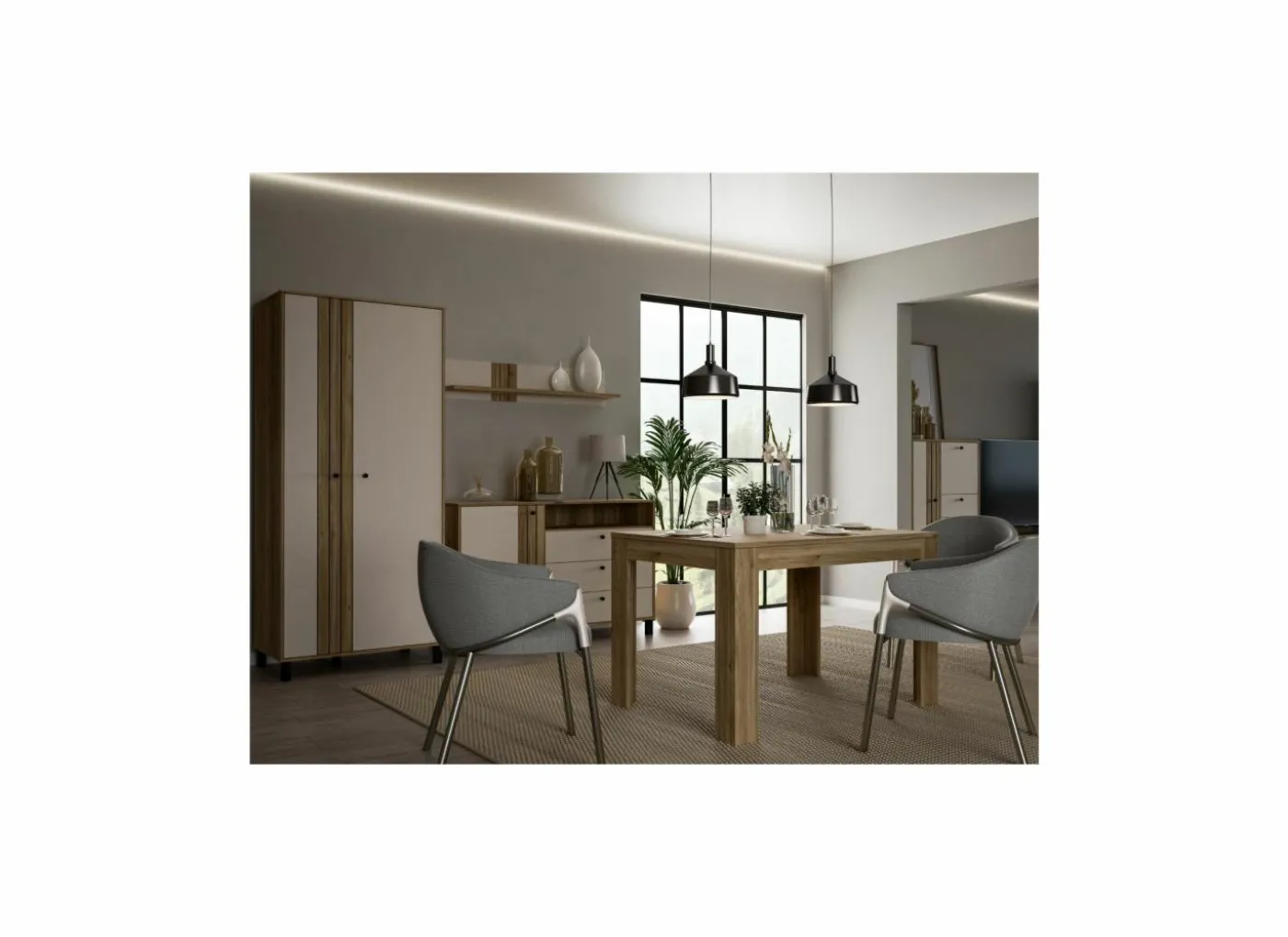 Tafel Killarney 120/147/175x85x78cm - decor - mauvella oak