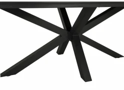 Tafel Mauri 250x128cm - eik massief - zwart
