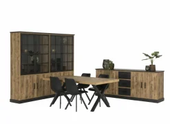 Tafel 200x100cm - decor - bruin & zwart