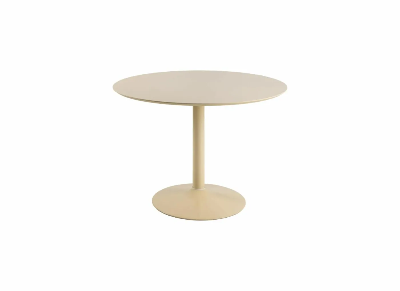 Tafel Ø110xH74CM - MDF/metaal - beige