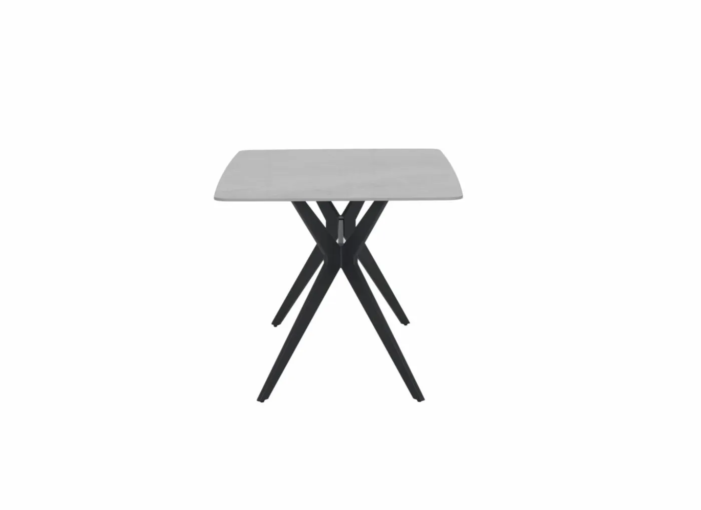 Tafel Zins 160x90cm - metaal - glossy Italian grey