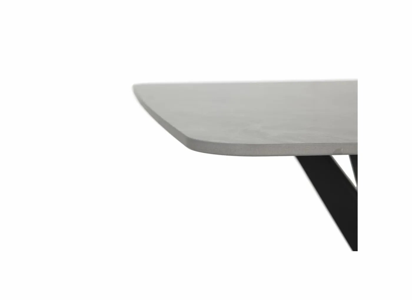 Tafel Zins 160x90cm - metaal - glossy Italian grey