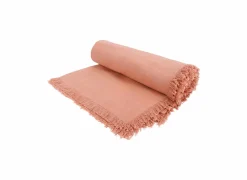 Tafelkleed Franjes 140x250cm - katoen - oud roze