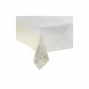 Tafelkleed Gouden stippen 140x360cm - polyester & katoen - wit