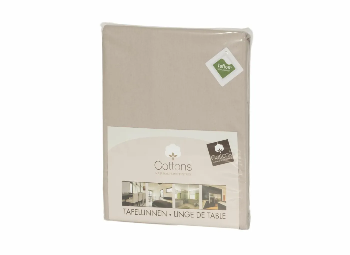 Tafelkleed Teflon 150x260cm - stof - beige
