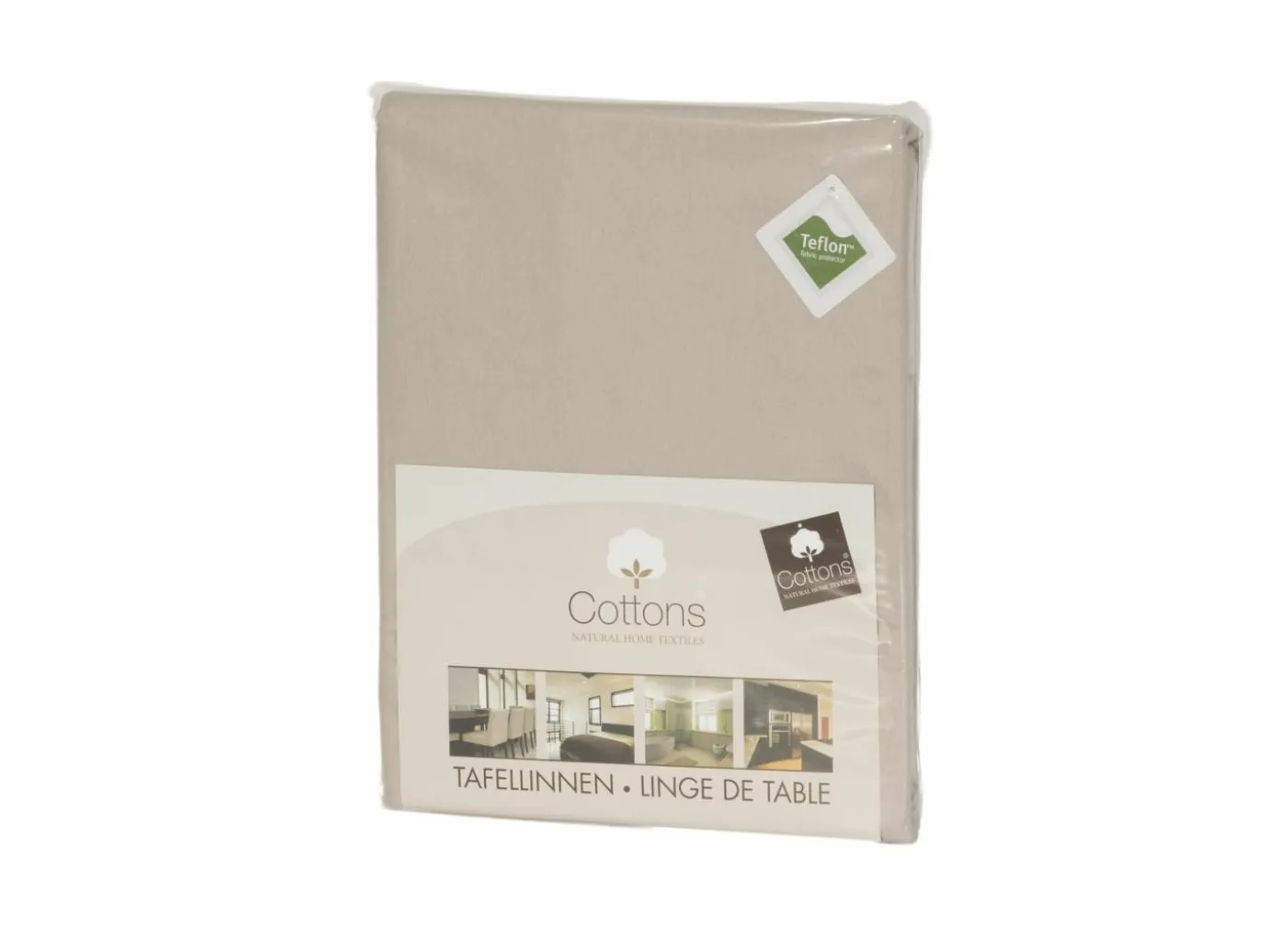 Tafelkleed Teflon 150x350cm - stof - beige