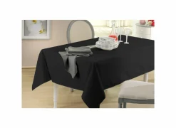 Tafelkleed 50x150cm - polyester & katoen - zwart