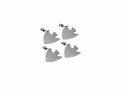 Tafellakengewichten Sterren/Vissen zilver, set van 4