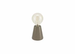 Tafellamp ASBY E27 H10cm hout donkerbruin