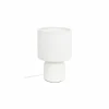 Tafellamp Bona E14 H22cm - PVC & bouclé - wit