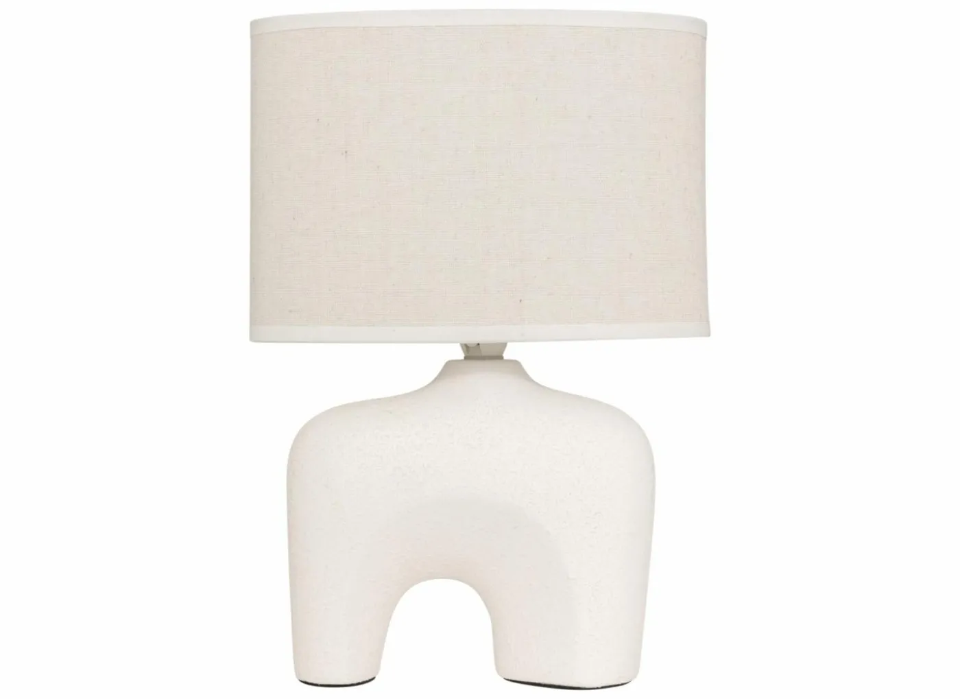Tafellamp Gaby H31,5cm E14 - stoneware - wit