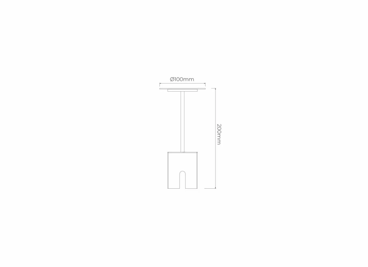 Tafellamp H20cm - aluminium - zwart met herlaadbare batterij