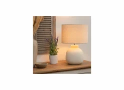 Tafellamp Lali E14 H43cm - dolomiet - wit