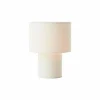 Tafellamp Teddy E27 H30cm - metaal/stof - beige